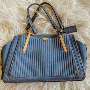 COACH Quilted Denim Dreamers Satchel